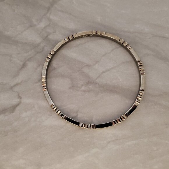 ✨ LOFT Silver Rhinestone Crystal Pave Skinny Bangle Bracelet ✨ - Picture 8 of 10